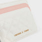 Quilted Multi-Slot Card Holder - Cream