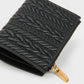 Apolline Textured Top-Zip Wallet - Black