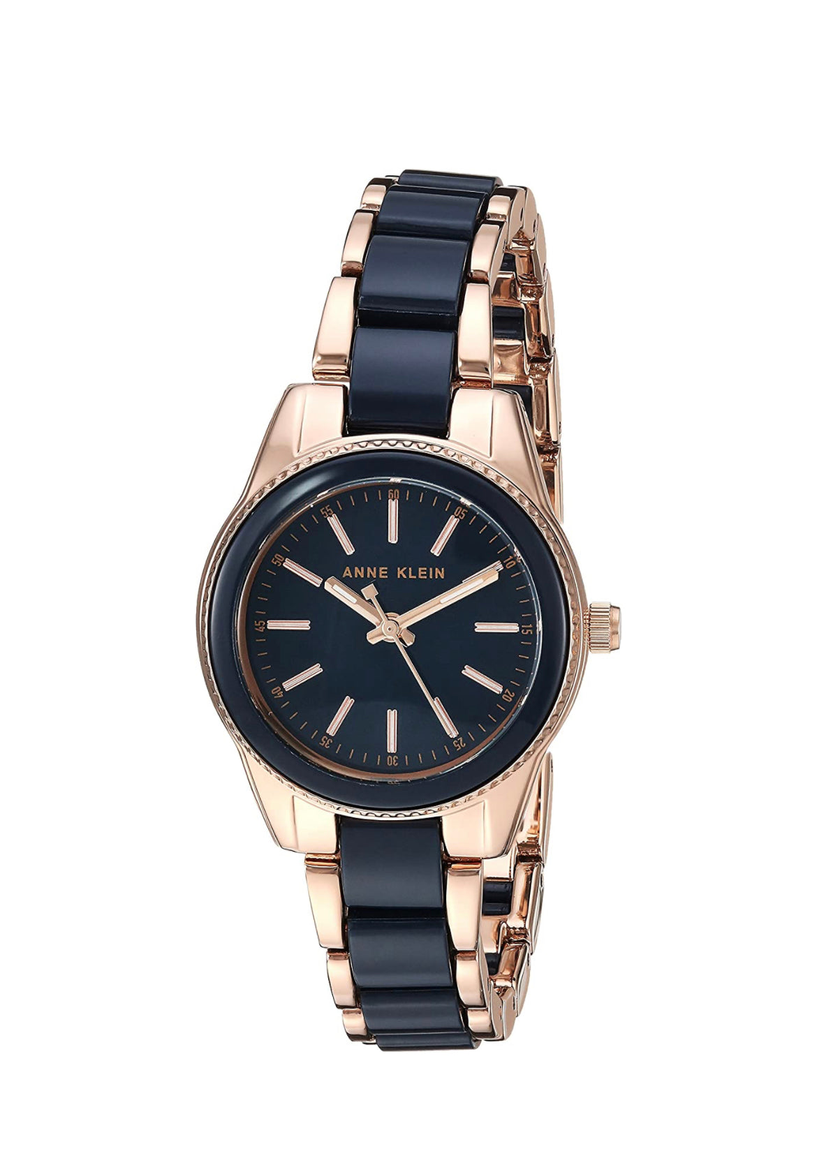 Resin Bracelet Watch- Rose Gold/Navy Blue