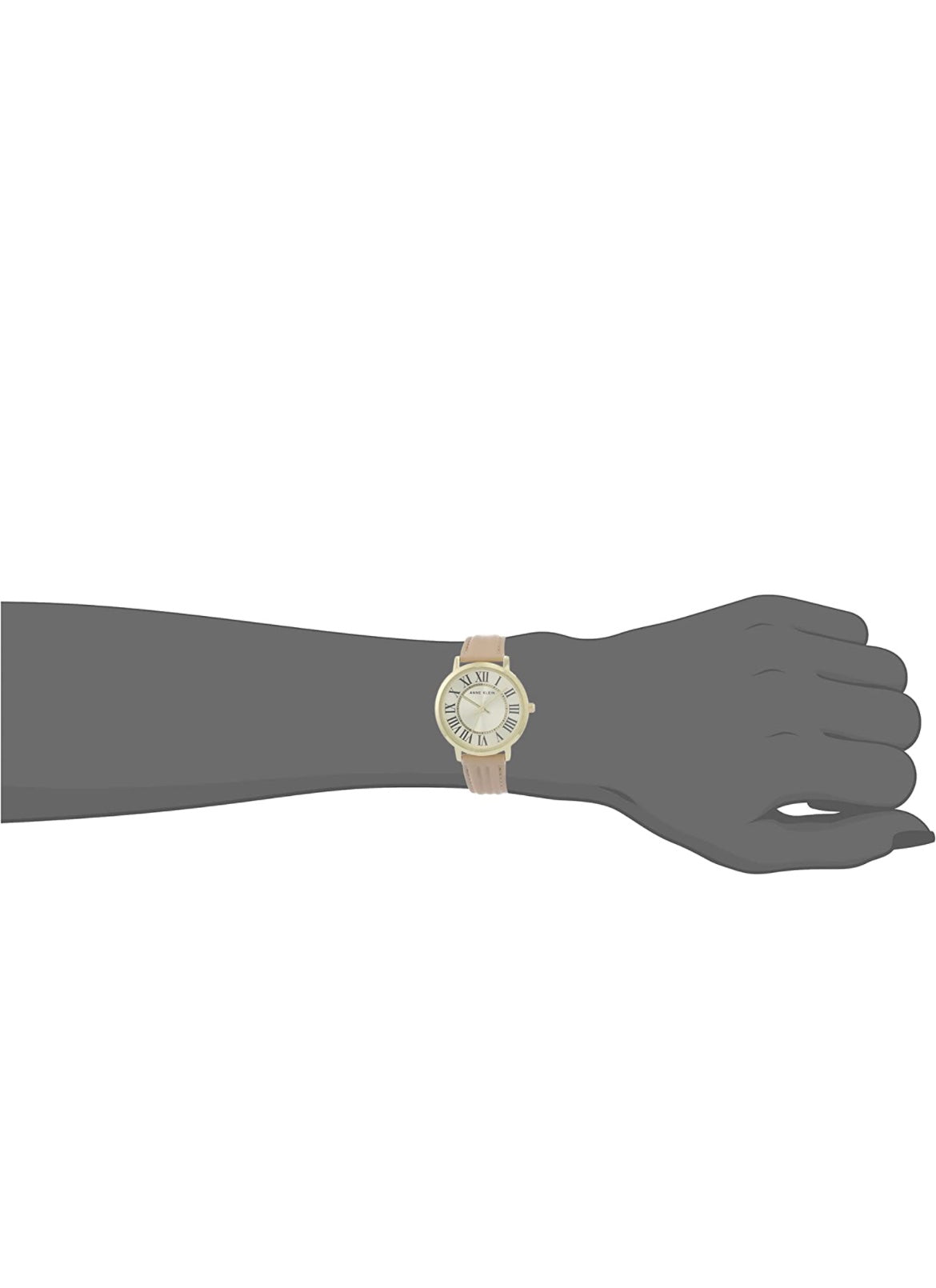 Textured Strap Watch – Tan/Gold
