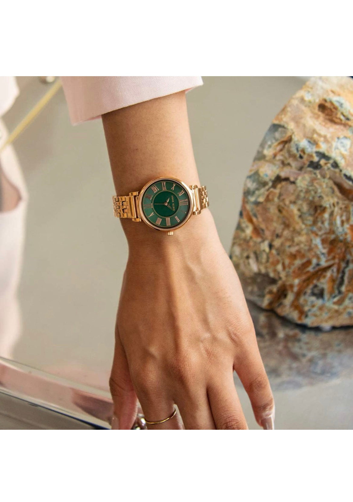 Bracelet Watch – Rose Gold/Green