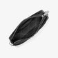 Jet Set Medium Saffiano Leather Crossbody Bag- BLACK/SILVER