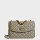 Quilted Chain Bag - Taupe