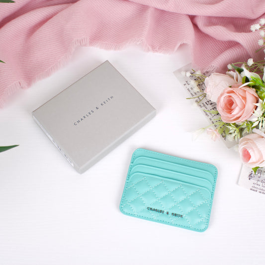 Cleo Quilted Card Holder - Mint Green