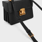 Classic Push-Lock Top Handle Bag - Black
