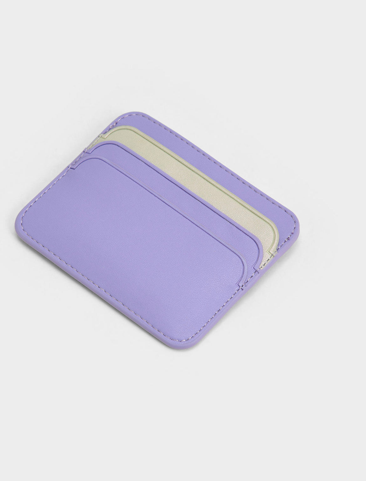Two-Tone Rounded Cardholder - Lilac