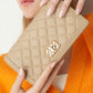 Micaela Quilted Phone Pouch - Sand