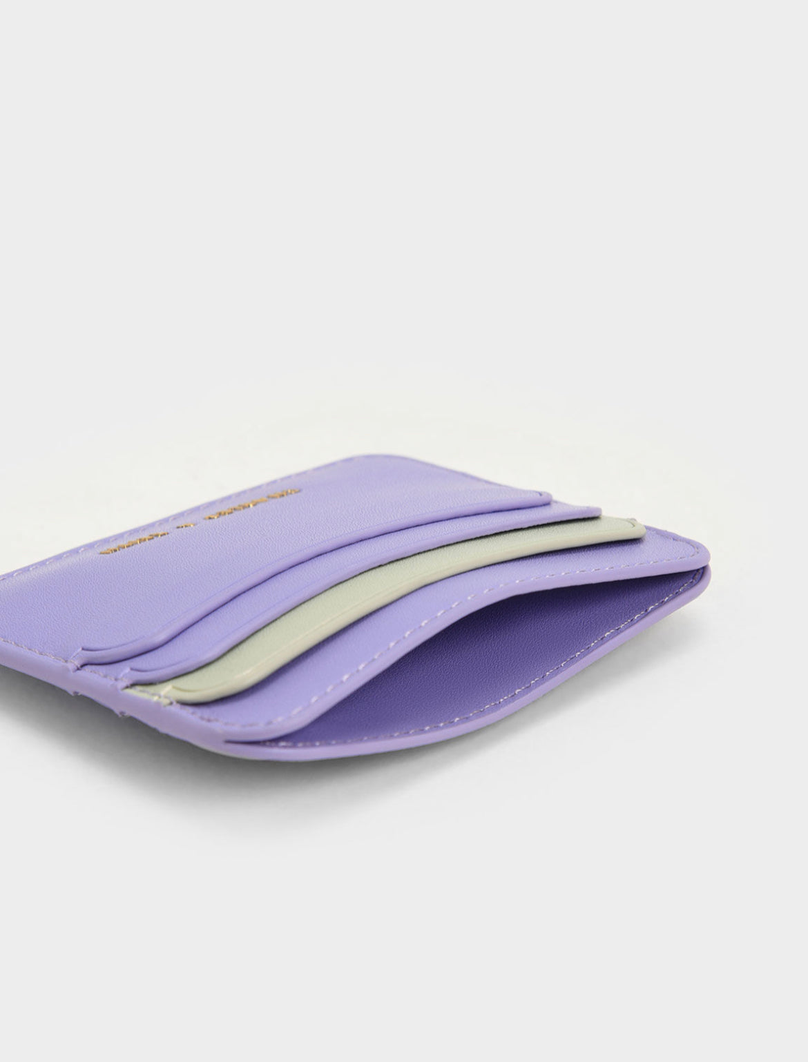 Two-Tone Rounded Cardholder - Lilac