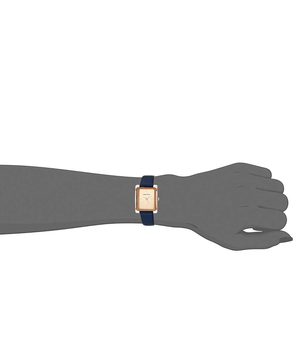 Leather Strap Watch- Navy/Rose Gold